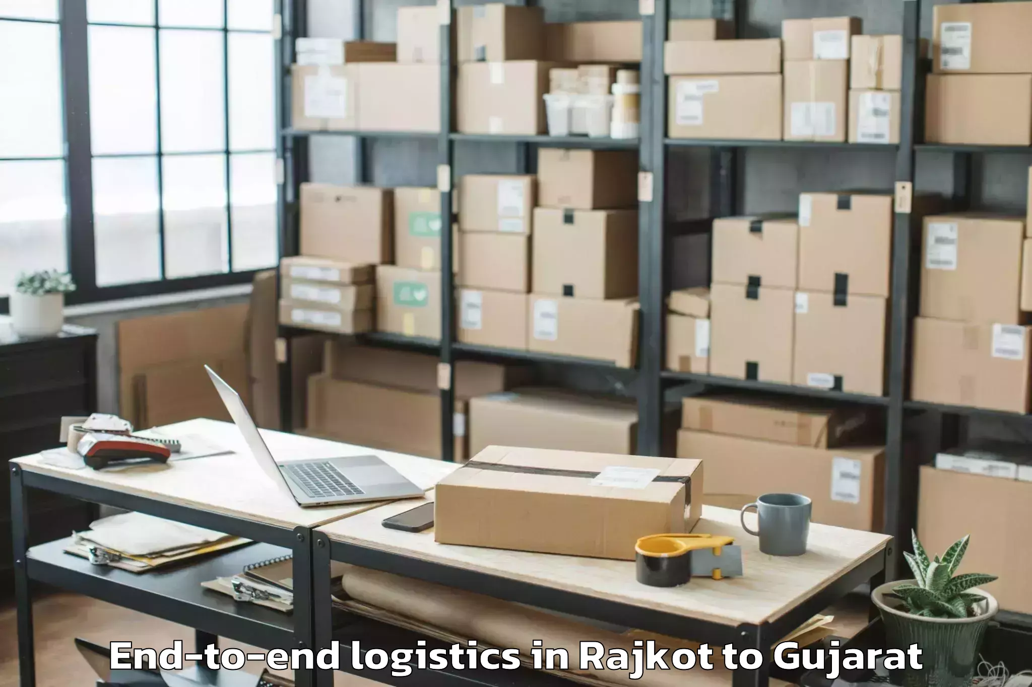 Professional Rajkot to Adalaj End To End Logistics